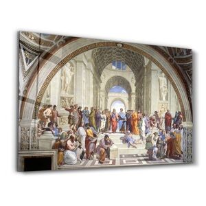 The School of Athens by Raphael | Printed Glass Wall Art | Renaissance